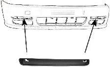 Zier-/Schutzleistensatz für Stoßfänger VW Polo III (6N)