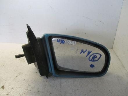 Außenspiegel mechanisch lackiert rechts blau, leichte Kratzer HYUNDAI PONY (X-2) 1.3 43 KW 022002