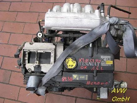 Motor ohne Anbauteile (Benzin) K7M720 RENAULT MEGANE I (BA0/1_) 1.6 I (BA0L) 55 KW K7M720