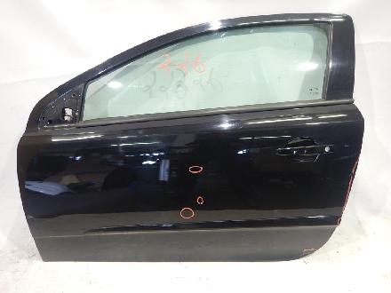 Opel Astra H GTC Türe vorne links 3-Türer komplett mit Seitenscheibe , Fahrertüre , Fensterheber elektrisch , Farbcode : Z20R Saphirschwarz 