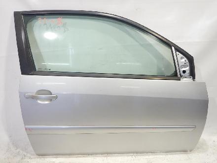 Ford Fiesta JD3 Facelift Türe vorne rechts 3-Türer komplett mit Seitenscheibe , Fensterheber elektrisch , Farbe Polarsilber Met. 