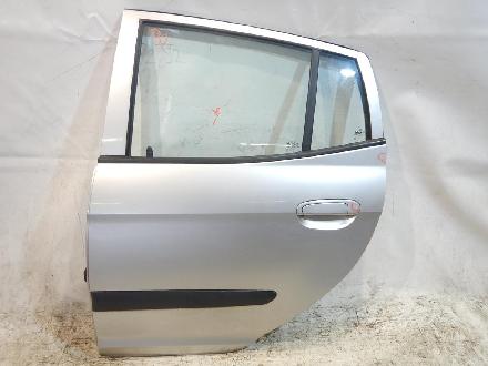 Kia Picanto I BA Facelift Tür hinten links 5-Türer komplett mit Seitenscheibe , Fensterheber manuell , Türe hinten links , Farbe : Brilliantsilber Met. 