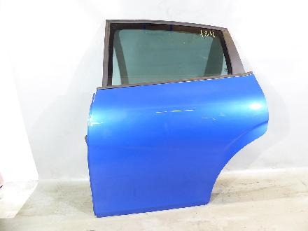Seat Leon II 1P Türe hinten links 5-Türer Komplett , Fensterheber elektrisch Seitenscheibe getönt , LZ5F blau met.