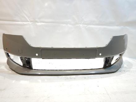 Skoda Fabia III NJ Facelift Stoßstange vorne 6V0807221F für Fahrzeuge mit PDC , Stoßfänger vorne , Farbe : steel grey Beschädigt !!