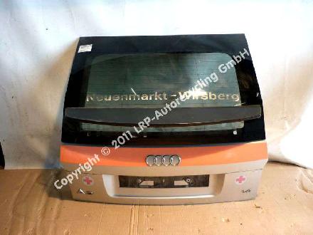 Audi A2 original Heckklappe mit Heckscheibe und Heckspoiler Silber BJ2000