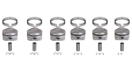 6x Kolben links rechts 1-3 4-6 Übermaß +0,5 Audi A4 3,2 FSI V6 quattro AUK NEU