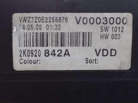 Tachometer VW Caddy III Kasten/Großraumlimousine (2KA) 2K0920842A