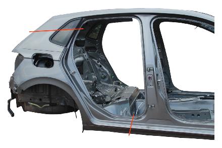 Kotflügel mit Blinker ohne Antennenloch rechts hinten VW Polo VI (AW)