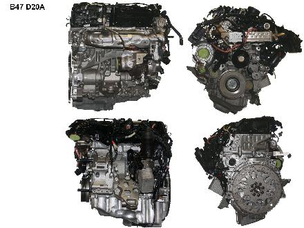 Motor ohne Anbauteile (Diesel) BMW 4er Cabriolet (F33, F83) B47D20A