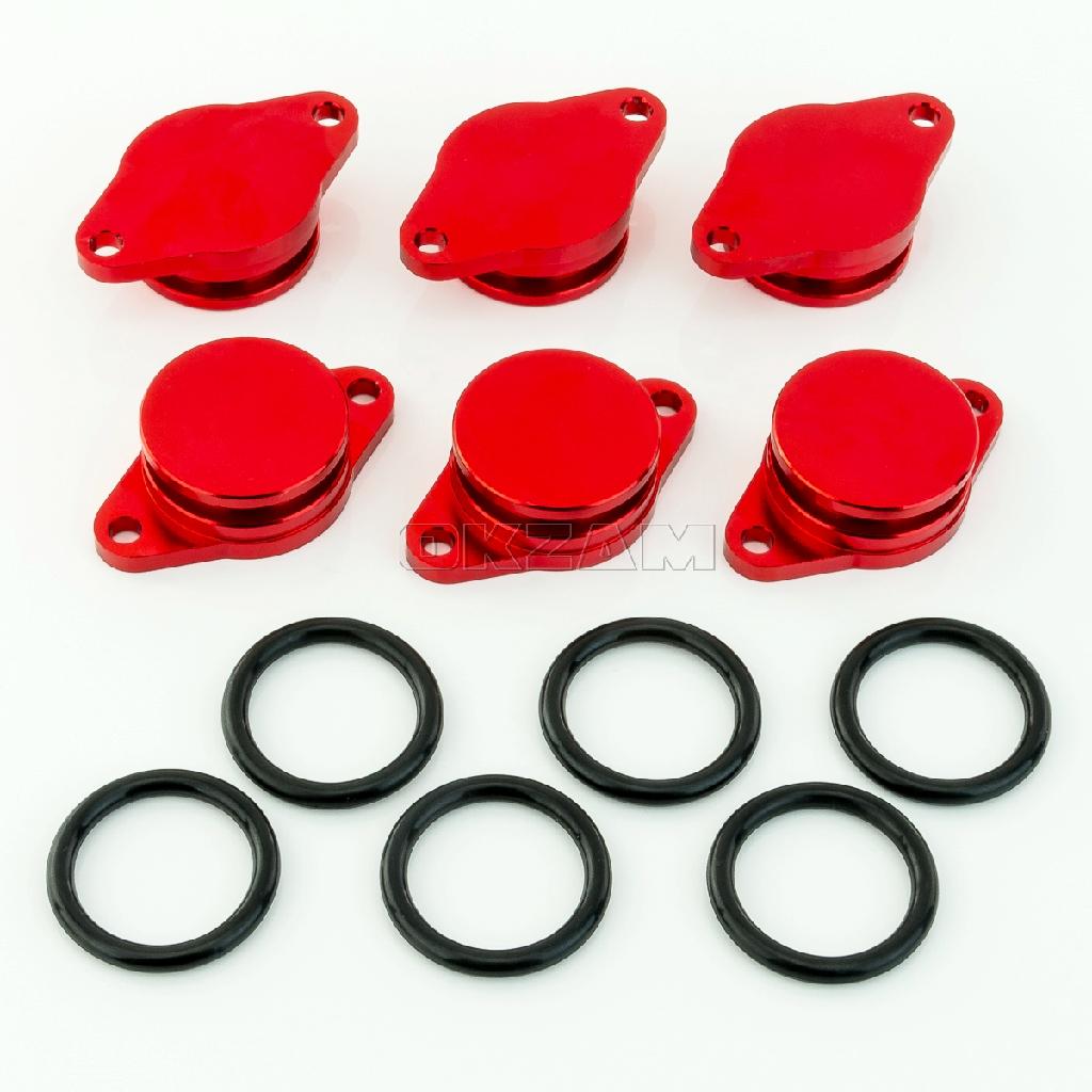 Drallklappen Set 6x 32mm rot mit O-Ring Ansaugbrücken für BMW X3 X5 X6 5er  7er 8MQ28MR9
