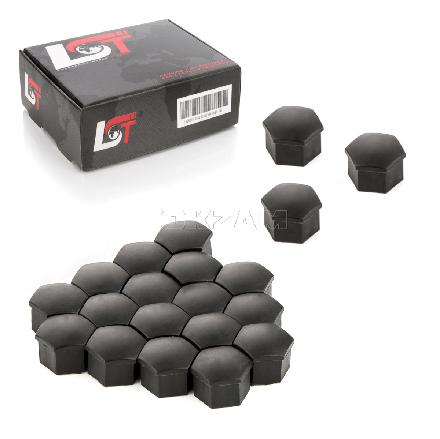 20x Radschrauben Kappen 17 mm schwarz für KIA HYUNDAI DAEWOO DAIHATSU HYUNDAI