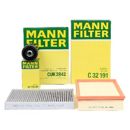 MANN-FILTER Ölfilter W 719/45 + Filter, Innenraumluft CUK 2842 + Luftfilter C 32 191
