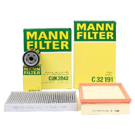 MANN-FILTER Filter, Innenraumluft CUK 2842 + Ölfilter W 719/30 + Luftfilter C 32 191