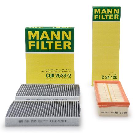 MANN-FILTER Filter, Innenraumluft CUK 2533-2 + Luftfilter C 34 120