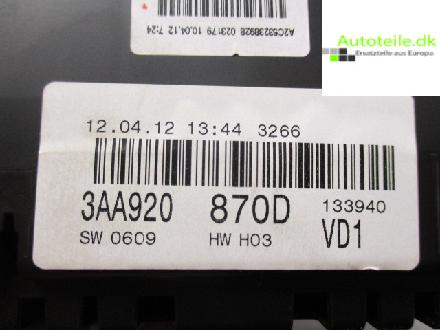 Instrumente Tachometer VW PASSAT 3C 2012 99820km 3AA920870DX CFGB