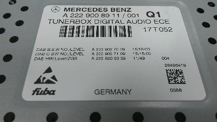 Radio A2229008911/A2229005317/A2229003210 Mercedes-Benz C (C205) Coupé C-220d 2.2 16V BlueTEC 4-Matic (OM651.921(Euro 6)) 2017