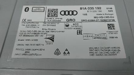 Bedienung Multi Media 81A035192 Audi S3 Sportback (8VA/8VF) Schrägheck 5-drs 2.0 T FSI 16V (CJXG) 2017