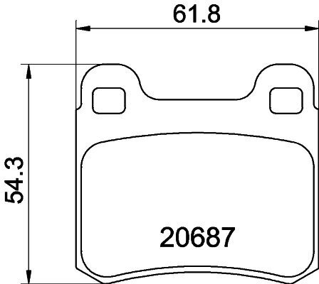 Bremsbelagsatz, Scheibenbremse HELLA 8DB 355 007-321