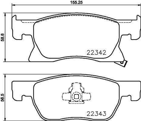 Bremsbelagsatz, Scheibenbremse HELLA 8DB 355 024-771