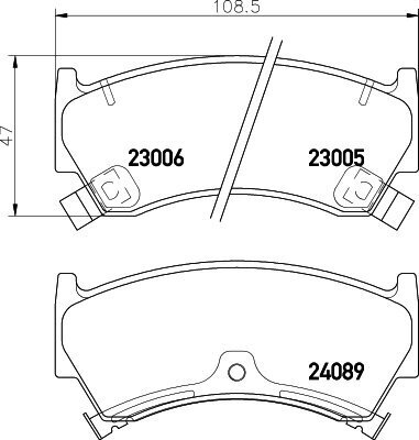 Bremsbelagsatz, Scheibenbremse HELLA 8DB 355 009-821