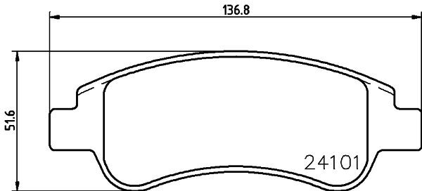 Bremsbelagsatz, Scheibenbremse HELLA 8DB 355 011-521