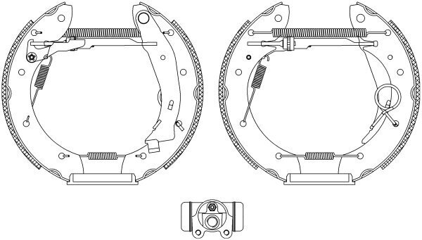 Bremsbackensatz HELLA 8DB 355 004-351