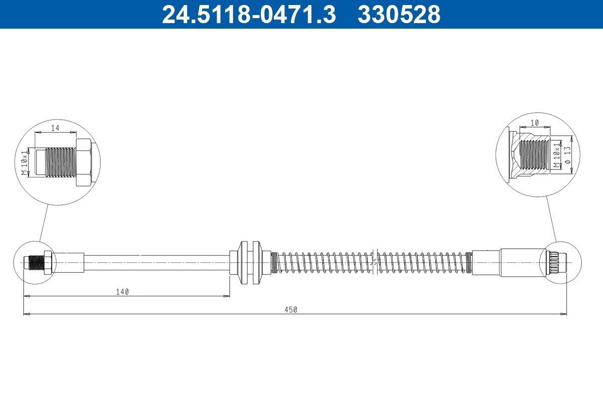 Bremsschlauch ATE 24.5118-0471.3