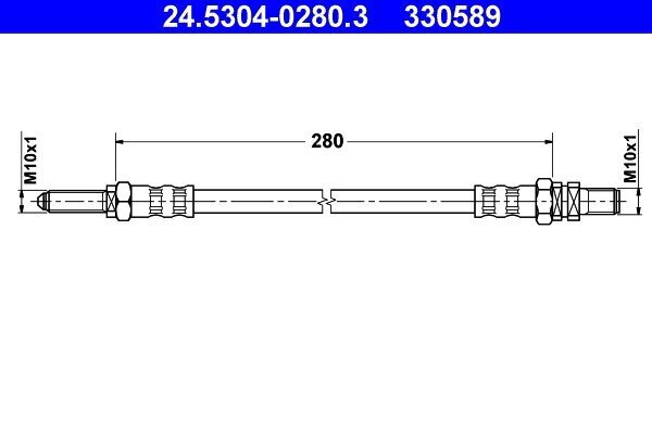 Bremsschlauch ATE 24.5304-0280.3