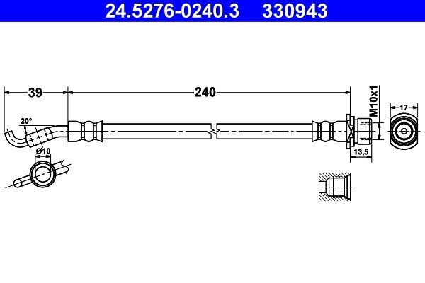 Bremsschlauch ATE 24.5276-0240.3