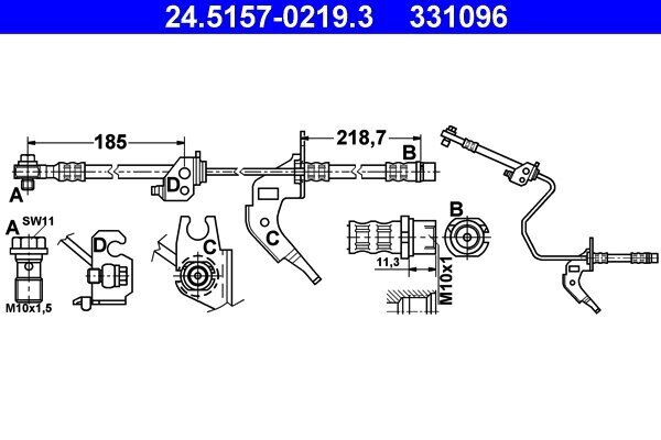 Bremsschlauch ATE 24.5157-0219.3