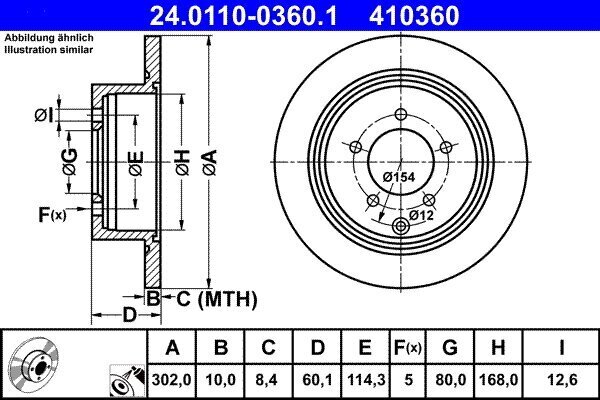 Bremsscheibe ATE 24.0110-0360.1