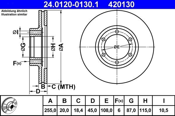 Bremsscheibe ATE 24.0120-0130.1