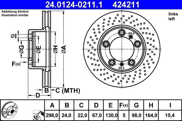 Bremsscheibe ATE 24.0124-0211.1