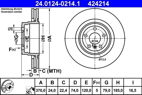 Bremsscheibe ATE 24.0124-0214.1