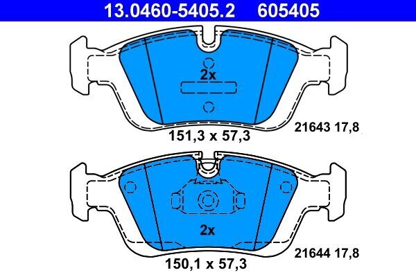 Bremsbelagsatz, Scheibenbremse ATE 13.0460-5405.2 Bild Bremsbelagsatz, Scheibenbremse ATE 13.0460-5405.2