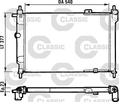 Kühler, Motorkühlung VALEO 231551 Bild Kühler, Motorkühlung VALEO 231551