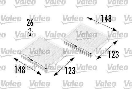 Filter, Innenraumluft VALEO 698469 Bild Filter, Innenraumluft VALEO 698469