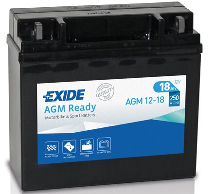 Starterbatterie 12 V 18 Ah EXIDE AGM12-18 Bild Starterbatterie 12 V 18 Ah EXIDE AGM12-18