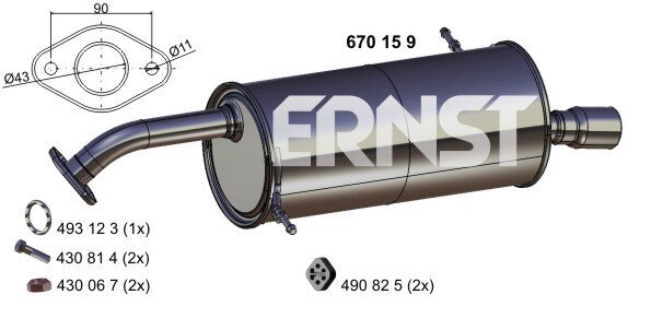 Endschalldämpfer ERNST 670159 Bild Endschalldämpfer ERNST 670159