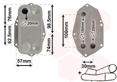 Ölkühler, Motoröl VAN WEZEL 06003571