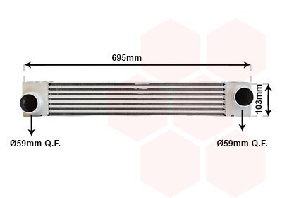 Ladeluftkühler VAN WEZEL 06004346 Bild Ladeluftkühler VAN WEZEL 06004346