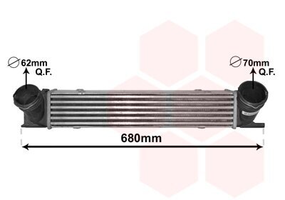 Ladeluftkühler VAN WEZEL 06004538