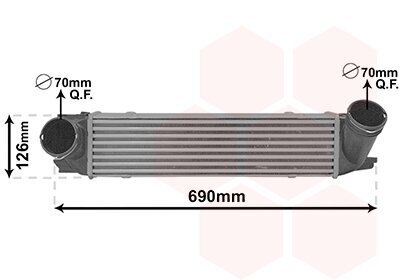 Ladeluftkühler VAN WEZEL 06014712