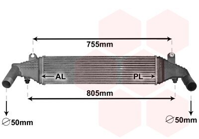 Ladeluftkühler VAN WEZEL 27004267