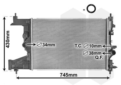 Kühler, Motorkühlung VAN WEZEL 37002485 Bild Kühler, Motorkühlung VAN WEZEL 37002485