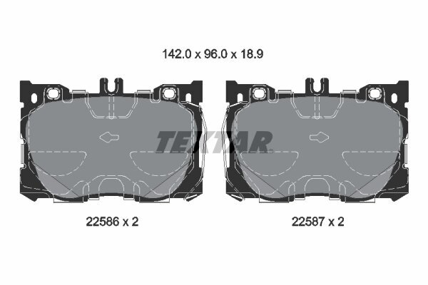 Bremsbelagsatz, Scheibenbremse TEXTAR 2258601