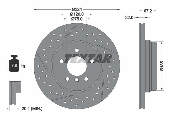 Bremsscheibe TEXTAR 92231203