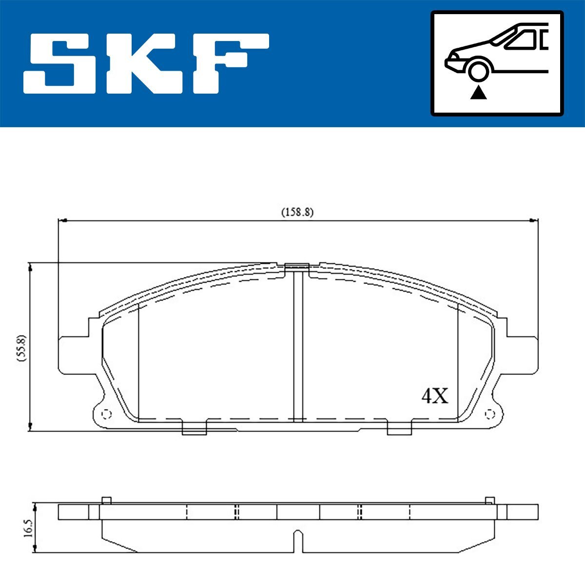 Bremsbelagsatz, Scheibenbremse SKF VKBP 80296