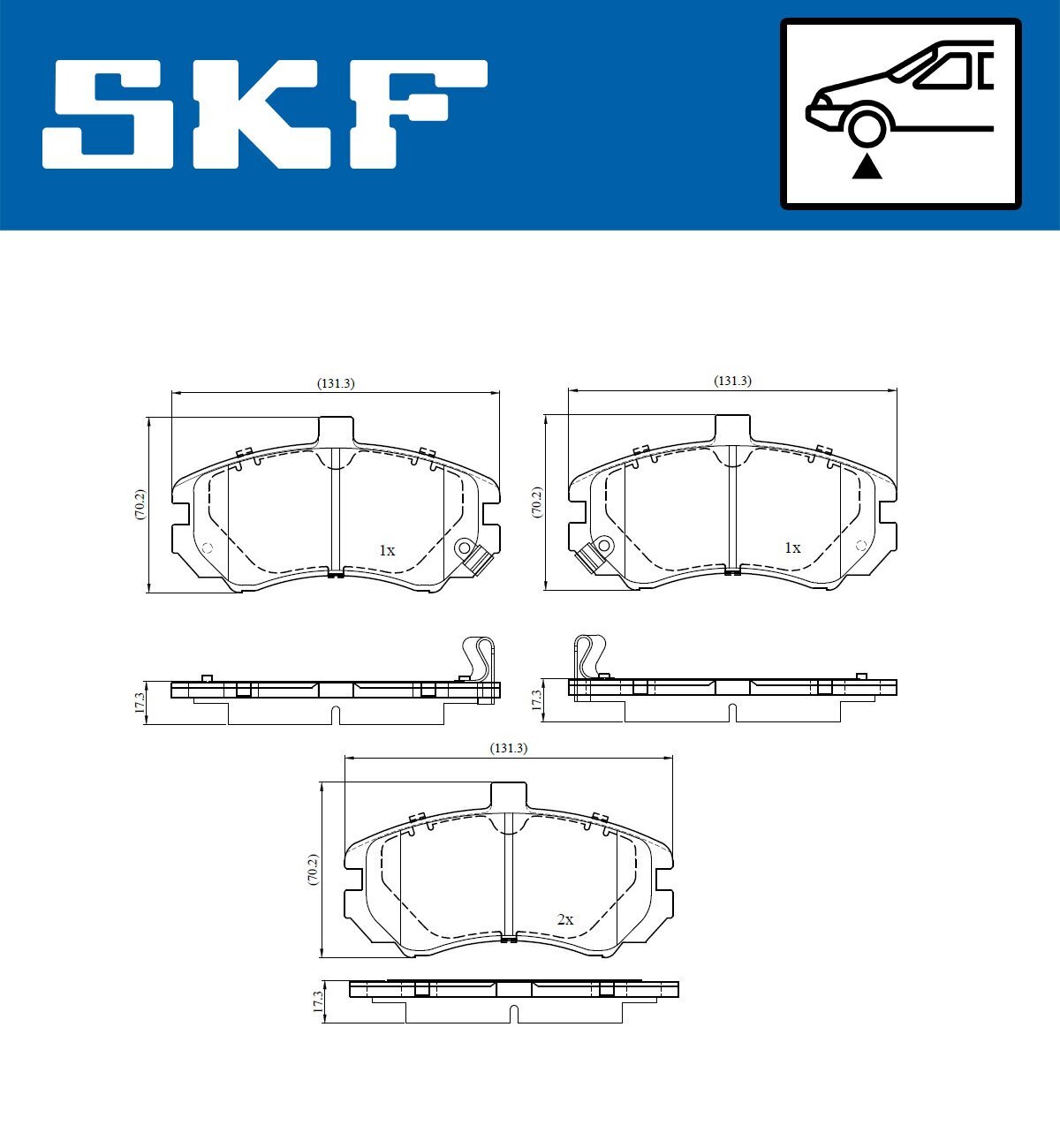 Bremsbelagsatz, Scheibenbremse SKF VKBP 81080 A