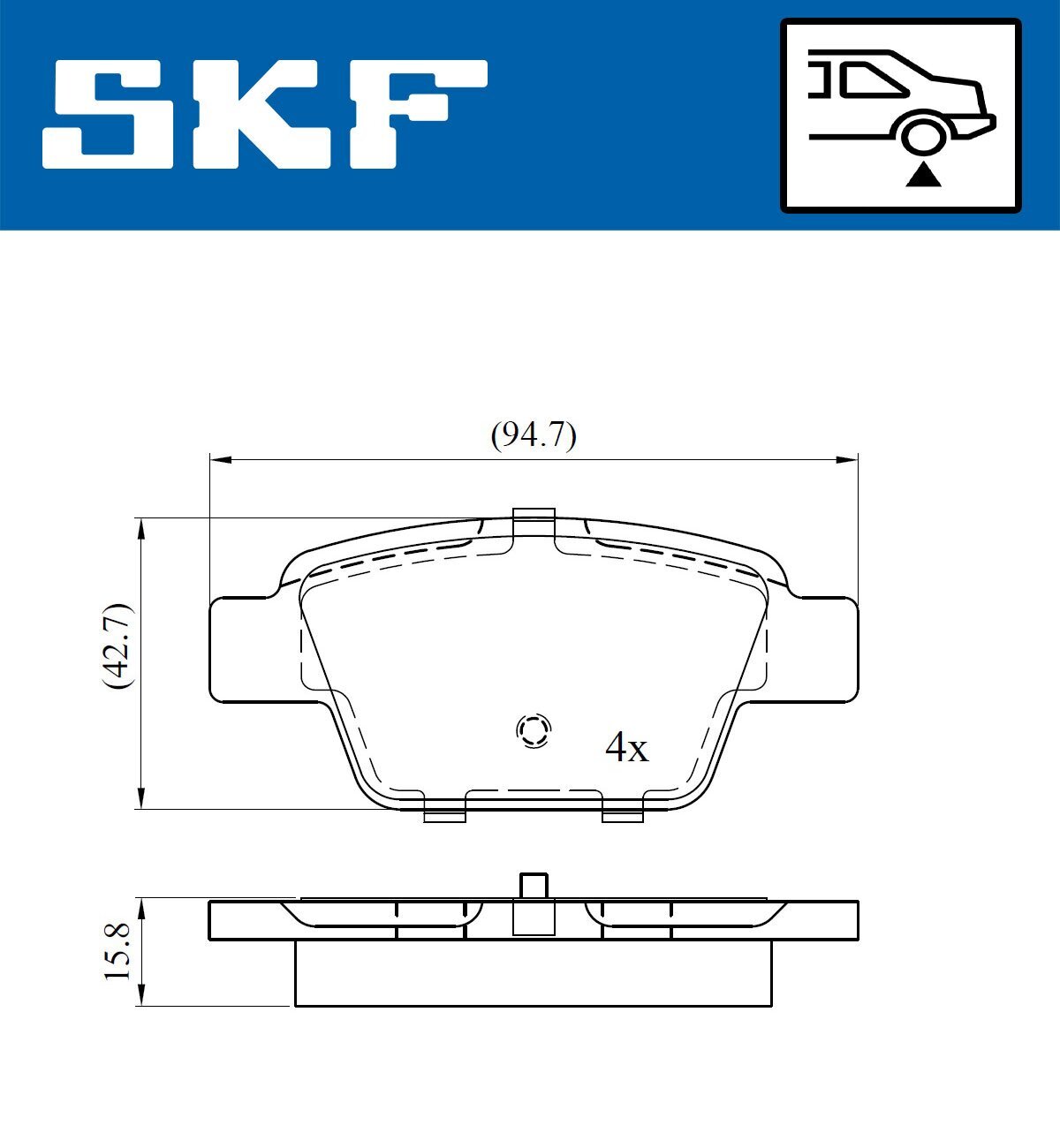 Bremsbelagsatz, Scheibenbremse SKF VKBP 90315